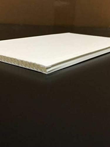 10mm - White 24 Iin x 12 in Corrugated Plastic Coroplast Sheets Sign - (2 pcs)