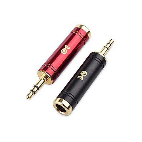 Cable Matters 2-Pack 3.5mm to 1/4 Adapter, 1/8 Male to 1/4 Female Microphone Adapter Jack, 6.35mm to 3.5mm Headphone Jack Adaptor