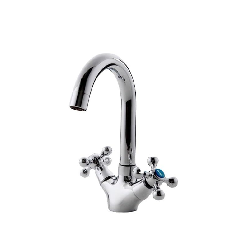 Robinet à double poignée pour évier en cuivre avec cartouche céramique durable
