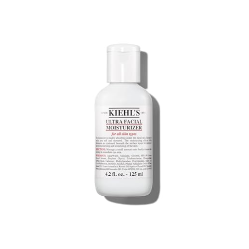 Kiehl's Ultra Facial Moisturiser, Face Moisturiser For Women & Men, Suitable for All Skin Types, Fragrance-Free, 125ml