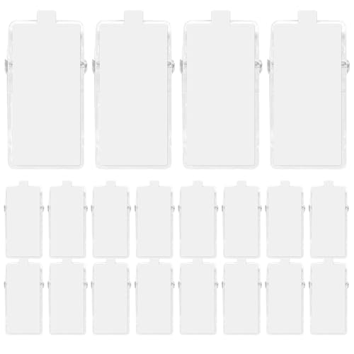 FUNOMOCYA 50Pcs Self Adhesive Transparent Clips for Wall Hanging Versatile Tapestry and Photo Clips Plastic Sticky Clips for Id Badges and Decorations