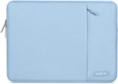 Image of MOCA Laptop Sleeve Bag Compatible with MacBook Air /Pro,13-13.3 Inch Notebook,Compatible with MacBook Pro 14 Inch,Polyester Vertical Case with Pocket,Blue