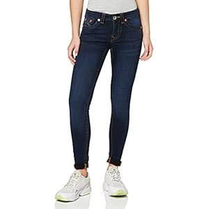 True Religion Women's Jennie Mid Rise Curvy Fit Skinny Ankle Jean, Indigo Upgrade, 27