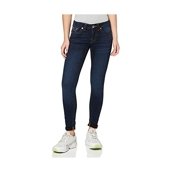 True-Religion-Womens-Jennie-Mid-Rise-Curvy-Fit-Skinny-Ankle-Jean True Religion Women's Jennie Mid Rise Curvy Fit Skinny Ankle Jean, Indigo Upgrade, 27
