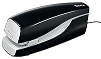 Leitz Elektrisches Flachheftgerät für 20 Blatt, Netzbetrieb, Inkl. Heftklammern, Schwarz, NeXXt-Serie, 55330095