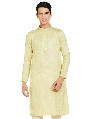 Image of Manthan Art Silk Casual Kurta for Men