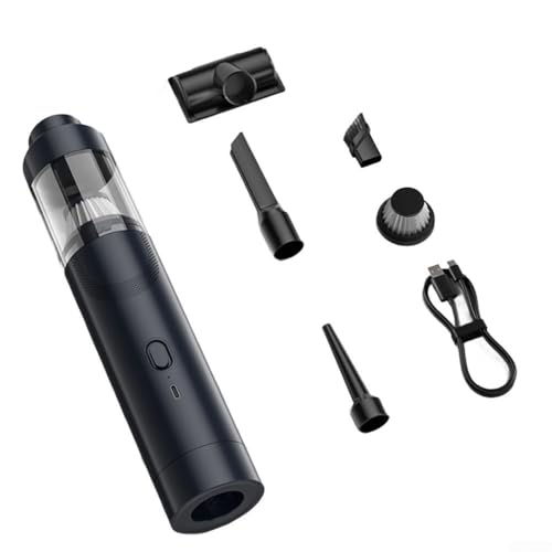Bebykilemi Potente aspiradora inalámbrica para automóvil 19000PA succión USB recargable aspiradora de mano con múltiples accesorios para limpieza interior del hogar del automóvil (gris)