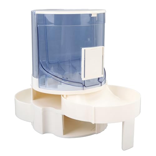 Automatic Dog Cat Feeder Double Layer Dry Wet Separate Rotating Storage Pet Food Feeder Water Dispenser for Small Medium Dog Puppy Kitten (Light Blue)