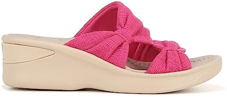 BZees Women's Smile More Slide Sandal, Paradise Pink, 9.5 | Image 1