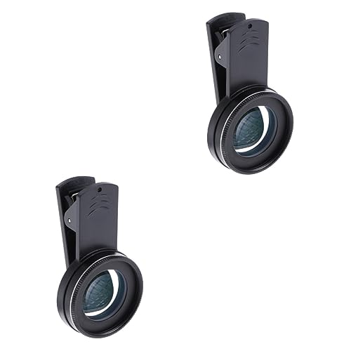 OSALADI 2pcs Wide Angle Lens Cellphone Macro Lens Smart Phone Fisheye Lens Magnifying Lens Phone Camera Lens Kit External Phone Lens Phone Lens Attachments Telephoto Lens Suite 4k