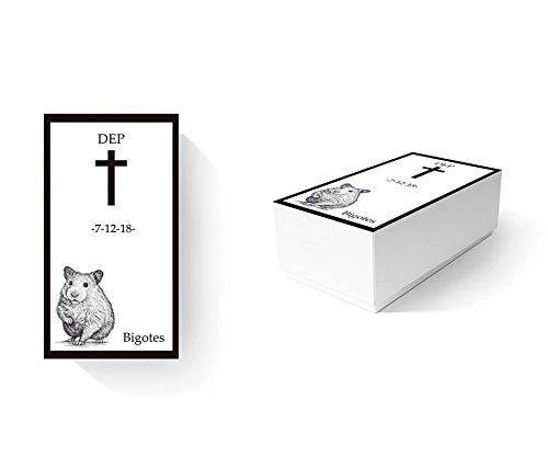 Ataúd para Animales Ecológico Hámster 100% Personalizado | Medidas 12,00 x 8,00 cm x 8,00 cm | Cartón microcanal Simple 1,6 mm | Impresión Completa y Personalizada | Ligero, Resistente