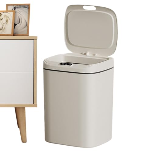 Gomice Bote de Basura Bote de Basura eléctrico sin Contacto, Inteligente - Cubo de basura automático eléctrico sin contacto para baño | de basura estable con tapa, cubo de con sensor de
