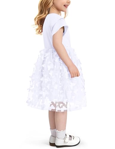 Toddler Girl Tutu Dress Girls Butterfly Tulle Dresses Summer Clothes Size 3-7 Years3