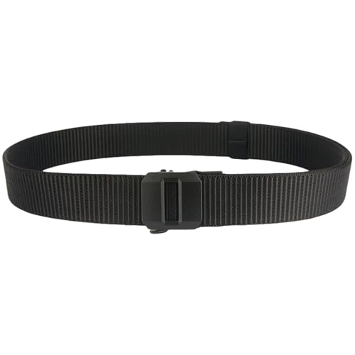 Lueear Cintura a cricchetto da uomo, in nylon, elasticizzata, delicata sulla pelle, regolabile, accessorio per ragazzi, per lavoro, jeans, escursionismo, casual, Attributo singolo, Refer to