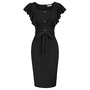 GRACE KARIN CL615 potloodjurk voor dames, zakelijke jurk, rockabilly, vintage jurk