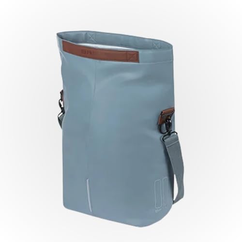 Basil City Fahrradshopper – reflektierende Fahrradtasche hinten – für Gepäckträger – 14–16 L – Blau