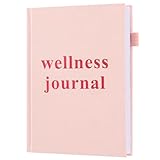 Wellness Journal Planner- Gratitude & Mindset Mental Health Journal,Track Goals, Sleep & Lifestyle,Daily Self Reflection,Self Care Journal,Daily Positive Mindfulness Diary,size A5 pink.