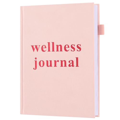 Wellness Journal Planner- Gratitude & Mindset Mental Health Journal,Track Goals, Sleep & Lifestyle,Daily Self Reflection,Self Care Journal,Daily Positive Mindfulness Diary,size A5 pink.