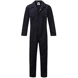 Mono De Trabajo Bricomart Fort - Overol de fuerza laboral - Pequeño - Overol azul marino - 210 g/m² - Bolsillos tachonados - Traje de trabajo cómodo - Overol duradero para hombre - Overol de trabajo para hombre