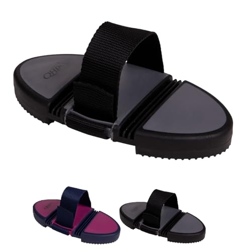 NETPROSHOP Flexibler Striegel passt Sich dem Körper an Flexibler Pferdestriegel, Farbe:Grau/Schwarz