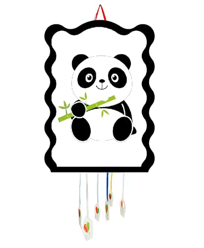 Piñata anniversaire d'enfant - Pinatas pour enfants - Décoration de fêtes pour enfants garçon et fille - Grandes pommes de pin à remplir avec jouets et friandises (Panda)