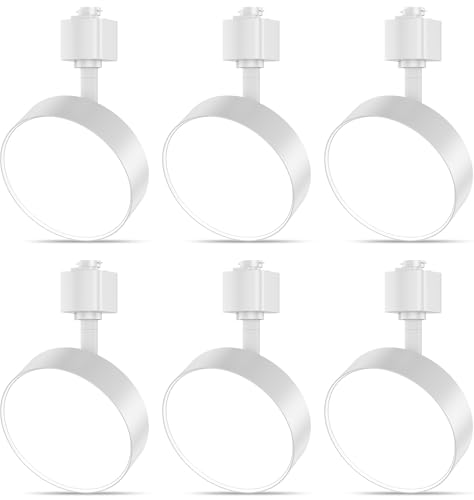 TuyuBEE Diffuse J Type Track Lighting Heads 12W White 6 Pack