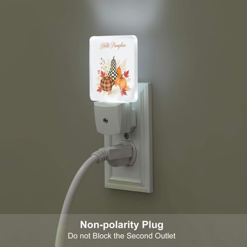 Image of Thanksgiving Pumpkin Basket LED Plug-in Night Lamp 2 Piece Set for Bedroom