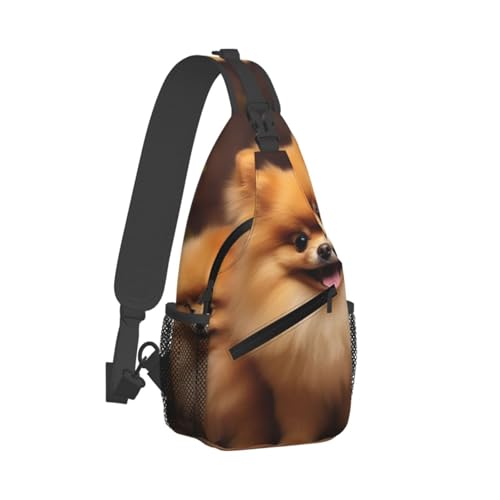 Mochila tipo sling negra para paseo y deporte