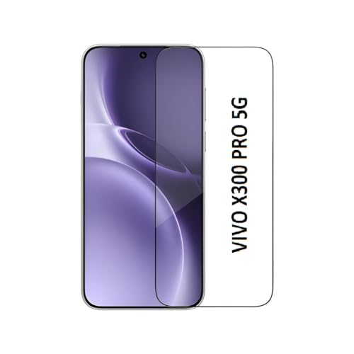 Image of Tempered Glass Screen Protector Compatible For Vivo X300 Pro 5G (Black) Edge To Edge Full Screen Coverage With Easy Installation Kit,Pack Of 1