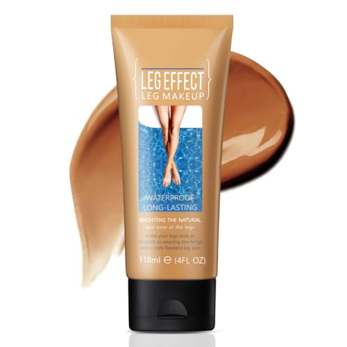 Boobeen Base de Maquillaje para Piernas y Cuerpo, Maquillaje Cubre Piernas Impermeable, Iluminador Resplandor, Iguala el Tono de la Piel, 4 Oz