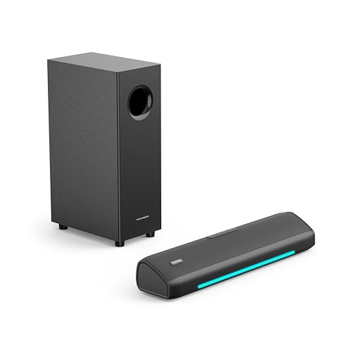 Image of Thomson 60 Watt Soundbar with Subwoofer IAlphaBeat60 RGB Light | Remote Control EQ Modes I Powerful Performance