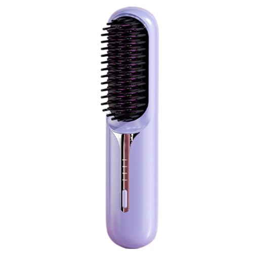 Genérico Cepillo Alisador de Cabello Inalámbrico, Peine Caliente Recargable, Cepillo para Barba de Calentamiento Rápido, Go Brush Pro 1.77x1.77x7.87 Pulgadas para Cepillo Alisador de Cabello para Muje