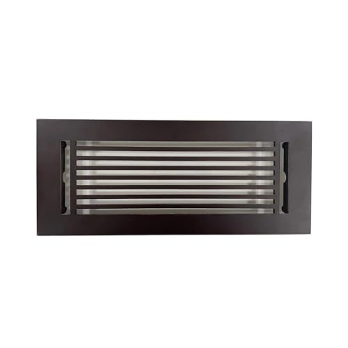 Madelyn Carter 4 x 8 Cast Aluminum Linear Vent Cover - Oxidized Bronze