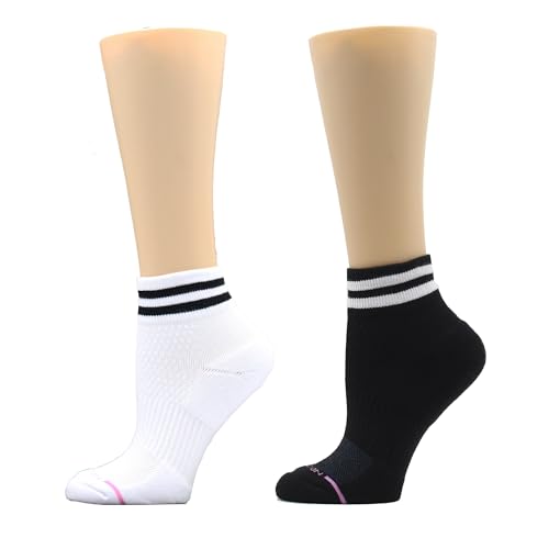 Image of Dr. Motion Solid Half-Cushion | Quarter Compression Socks For Women