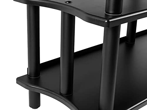 Monolith Heavy Duty Double-Wide 3-Tier AV Stand - 300 Lbs Weight Capacity Per Shelf, Organize and Display Your AV Components, Home Theater or Entertainment System, 47.2 Inches Wide, Black 3 31z9gJVeB2L