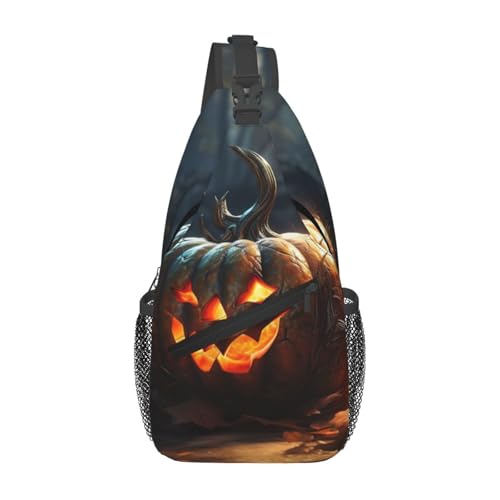 Fall Pumpkin Stylish Men'S Messenger Bag - Durable Polyester, Huge Capacity & Adjustable Strap