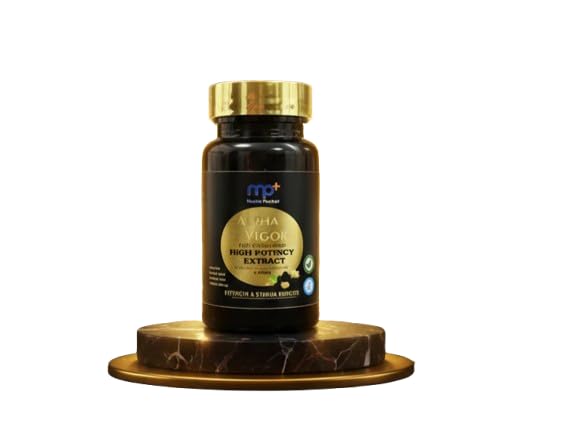 Image of Alpha Vigor Premium Ayurvedic Herbal Supplement for Men | With Swarna Bhasma (20mcg) & Pure Shilajit 250mg (50% Fulvic Acid) | Ashwagandha, Safed Musli & Kaunch Beej | Daily Vitality & Energy Support | 60 Veg Capsules