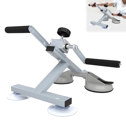 Upgraded Arm Bike for Rehabilitation Exercise Equipment for The Elderly, Designed for Arm and Shoulder, Adjustable Resistance, Lever Arm Direction and Length, 4 Suction Cups, Grey, Home Use
