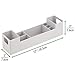 mDesign Juego de 2 cajas clasificadoras con asas para baño – Caja...