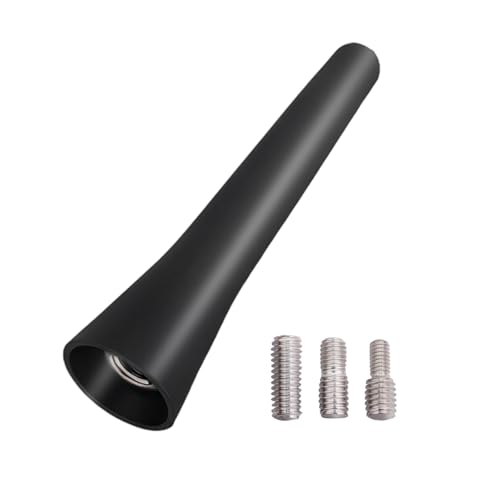 NiceBest Mini Antena Coche Corta con 3 Tornillos para Radio FM/Am, Adaptador Antena Radio Coche Universal con 3 Tornillos M4/M5/M6