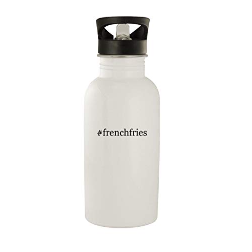 #frenchfries - Stainless Steel Hashtag 20oz Water Bottle, White