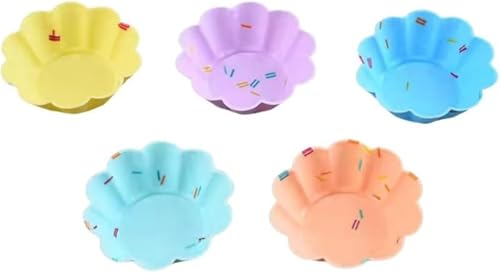 Juxkov シリコンケーキ型 マフィンカップ 20枚/30枚セット 6色 カップケーキ型 蒸しパン 焼き型 エッグタルト型 ペストリー ベーキング用 再利用可能 食品級シリコン