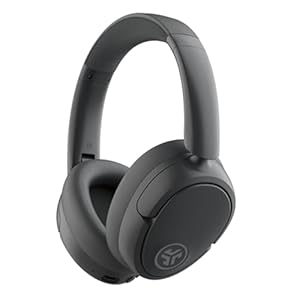 JLab JBuds LUX ANC Smart Active Noise Cancelling Headphones – Over Ear Wireless Headphones with Microphone, 70+ H Playtime Foldable Bluetooth Earphones with Multipoint & Customisable Sound, Graphite