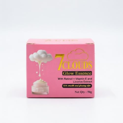 Image of 7 Clouds Glow Essence Night Cream with Retinol Palmitate, Vitamin E and Licorice Extract, Reduces Fine Lines and Pigmentation, Brightens and Hydrates Skin, 50g