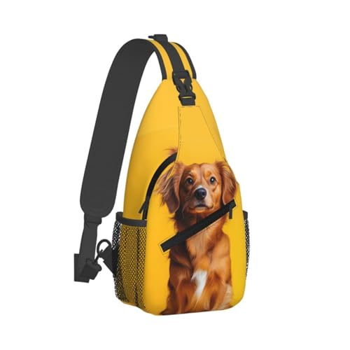 Mochila Bandolera Unisex con Diseño Golden Retriever miniatura 2