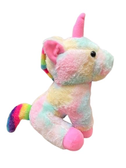 Image of Rainbow Unicorn Soft Stuffed Toy with Glittery Horn | Super Soft Plush Animal for Kids for Girls & Boys | Multicolor, 35 cm