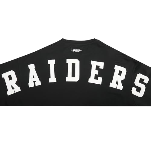 Pro Standard Womens NFL Las Vegas Raiders Wingspan Crewneck Sweatshirt Black 2XL - Image 7