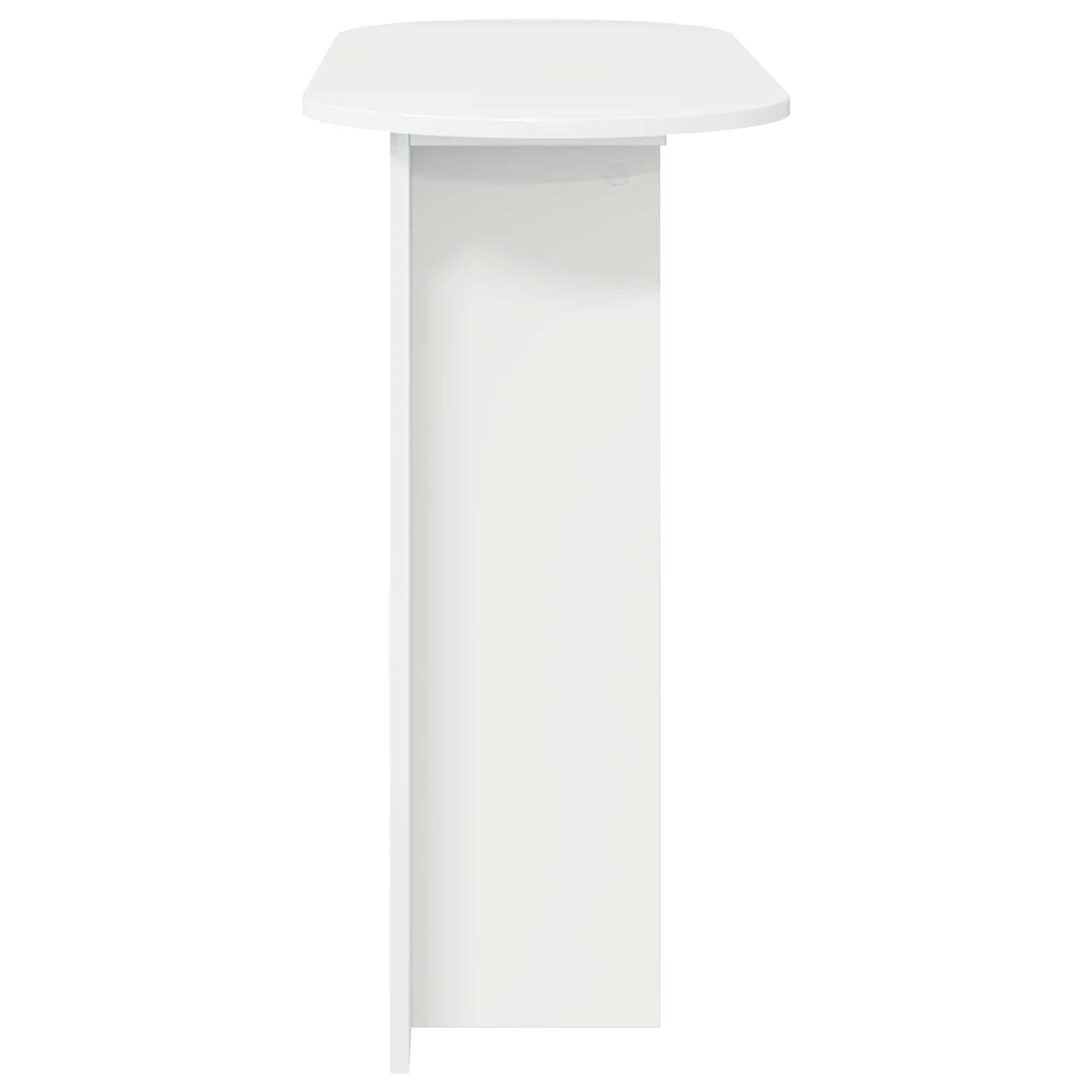 Stolik konsolowy, wysoki połysk, biały, materiał drewnopochodny, 100 x 39,5 x 75 cm, wielofunkcyjny stół do przedpokoju do salonu, przedpokoju z miejscem do przechowywania i półką