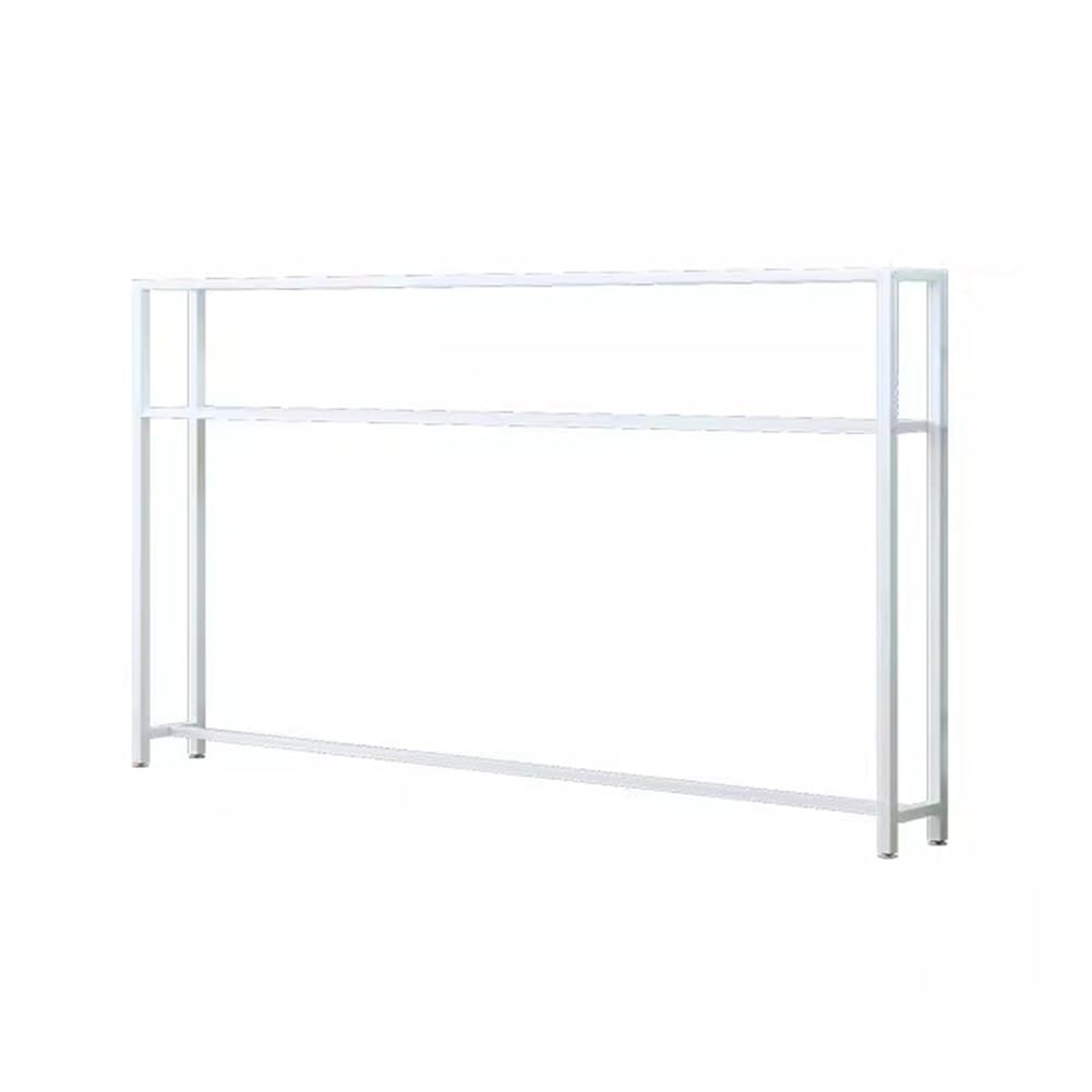 Biała konsola bilayer stolik do przedpokoju i stolik pomocniczy do salonu sofa i nocna podwójna półka - nowoczesny design 100 x 15 x 102 cm idealny do dekoracji domu