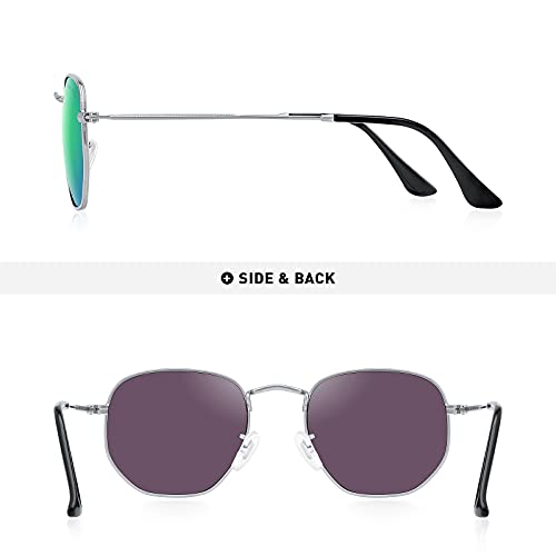 Vintage Square Polarized Sunglasses for Women Men Classic Small Sunglasses Mirrored Lens4